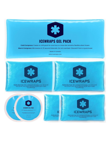 Paquete de Hielo de Gel Reutilizable ICEWRAPS - 7 Piezas