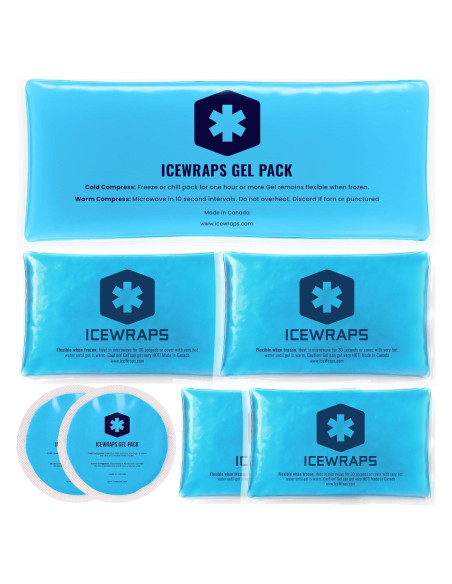 Paquete de Hielo de Gel Reutilizable ICEWRAPS - 7 Piezas Paquete de Hielo de Gel Reutilizable ICEWRAPS - 7 Piezas