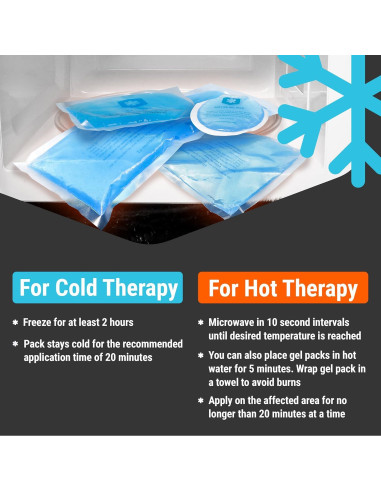 Paquete de Hielo de Gel Reutilizable ICEWRAPS - 7 Piezas