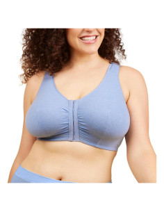 Sostén de Algodón Leading Lady 44F/H Azul Denim Melange