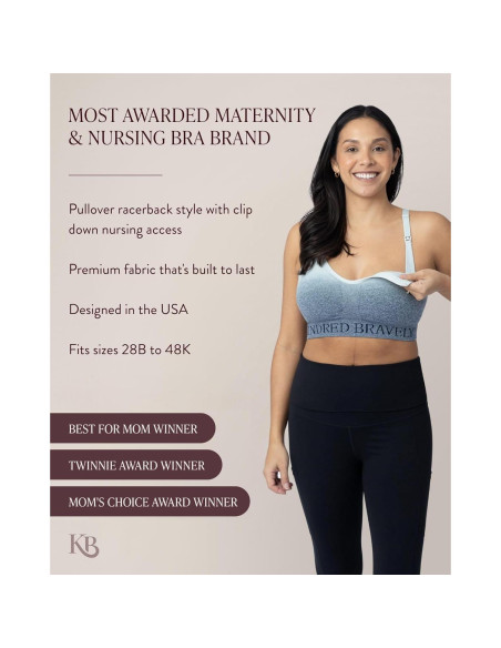 Sostén Deportivo de Lactancia Kindred Bravely - Mediano Gris