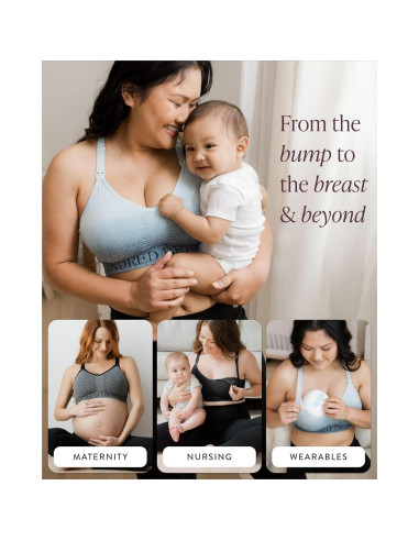 Sostén Deportivo de Lactancia Kindred Bravely - Mediano Gris