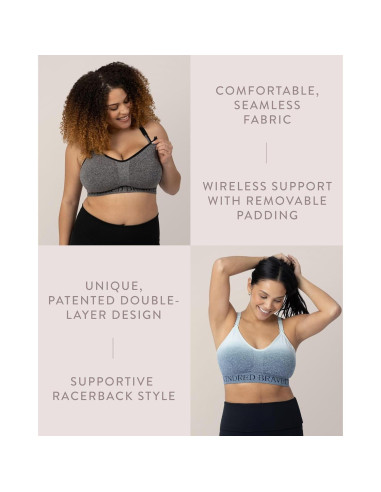 Sostén Deportivo de Lactancia Kindred Bravely - Mediano Gris