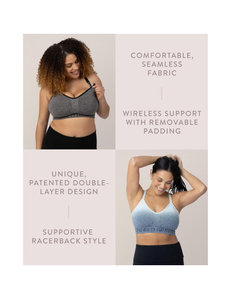 Sostén Deportivo de Lactancia Kindred Bravely - Mediano Gris