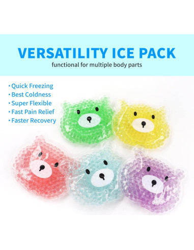 5 Paquetes de Hielo Reutilizables para Niños HI FINE CARE