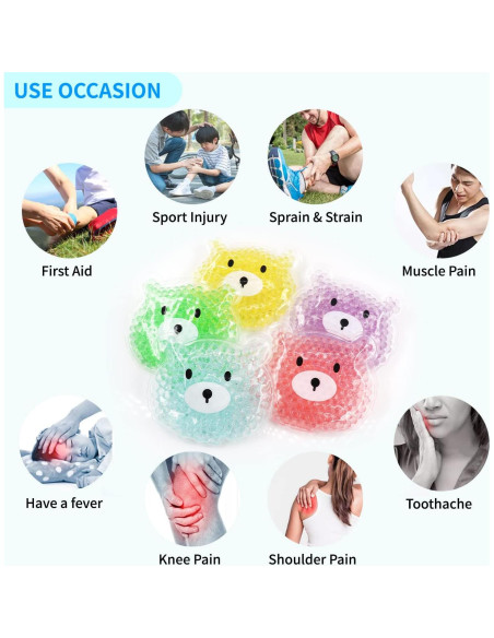 5 Paquetes de Hielo Reutilizables para Niños HI FINE CARE