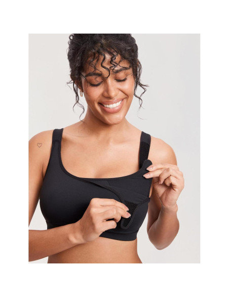 Sostén de Lactancia MOMANDA Grande Negro Sin Alambre Sostén de Lactancia MOMANDA Grande Negro Sin Alambre