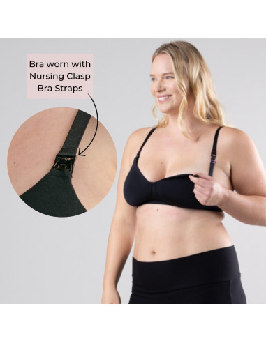 Sostén de Maternidad y Lactancia Simple Wishes 34F - 2 Pzs Negro/Rosa