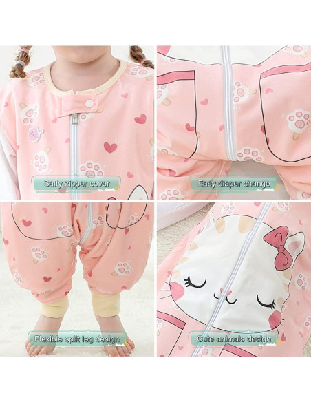 MICHLEY Saco de Dormir para Bebés Unisex 1-3 Años Gato