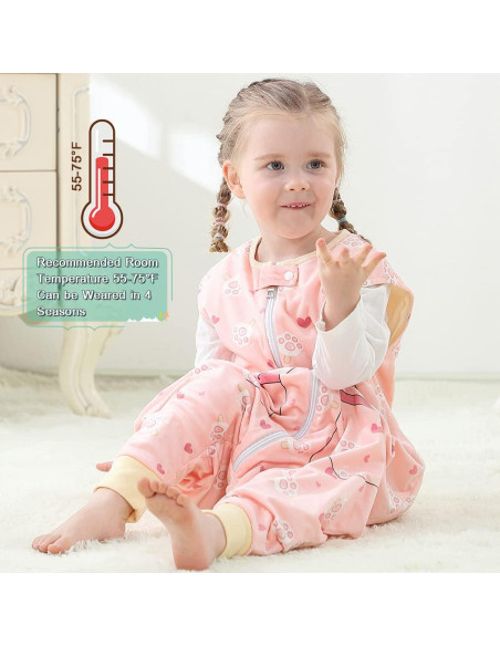 MICHLEY Saco de Dormir para Bebés Unisex 1-3 Años Gato