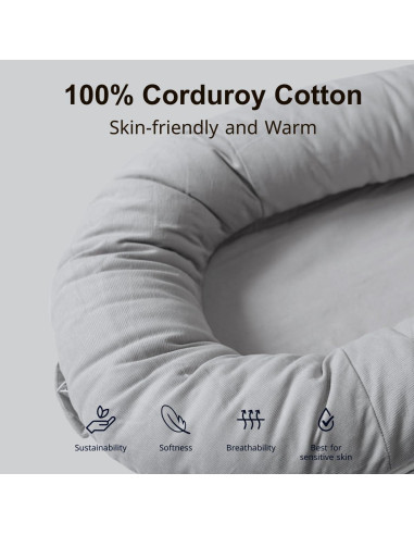 Cubierta Lounger Deluxe CooCooBaby 100% Algodón para Bebés