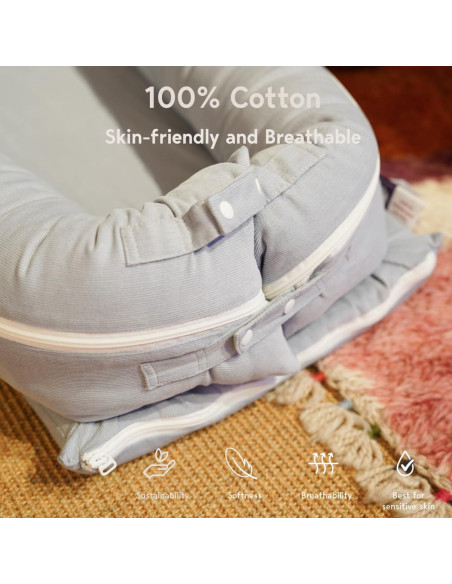 Cubierta Lounger Deluxe CooCooBaby 100% Algodón para Bebés