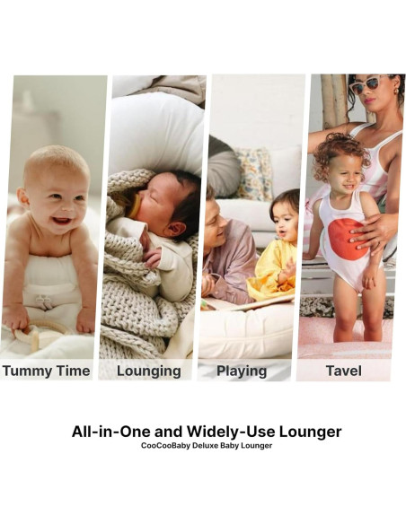 Cubierta Lounger Deluxe CooCooBaby 100% Algodón para Bebés