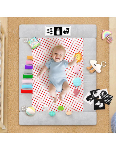 Alfombra de Juego para Bebés UMIKU 4 en 1 con Juguetes