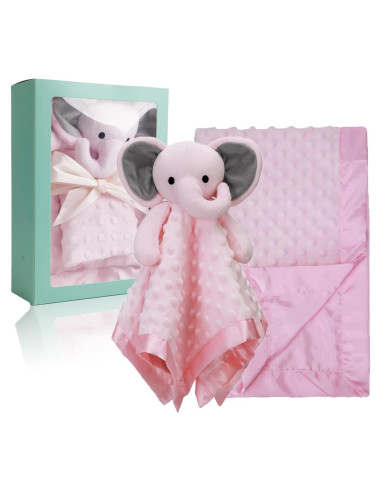Set de Mantas para Bebé Pro Goleem Elefante Rosa 2 Piezas