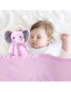 Set de Mantas para Bebé Pro Goleem Elefante Rosa 2 Piezas 2