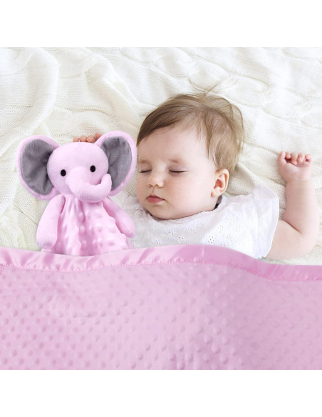 Set de Mantas para Bebé Pro Goleem Elefante Rosa 2 Piezas