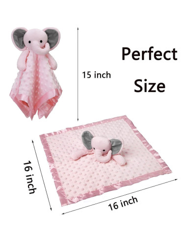 Set de Mantas para Bebé Pro Goleem Elefante Rosa 2 Piezas