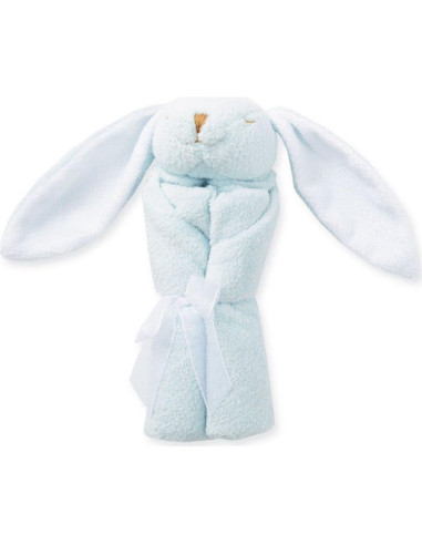 Manta Conejo Azul Angel Dear 33x33 cm Suave y Lavable