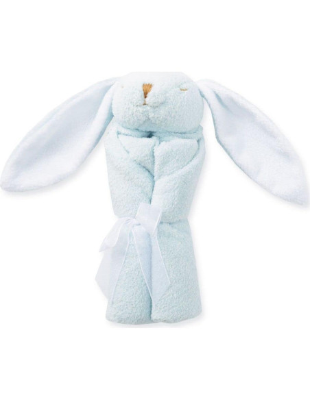 Manta Conejo Azul Angel Dear 33x33 cm Suave y Lavable