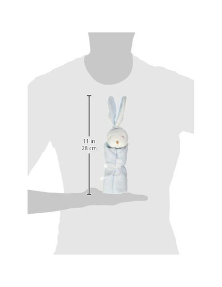 Manta Conejo Azul Angel Dear 33x33 cm Suave y Lavable