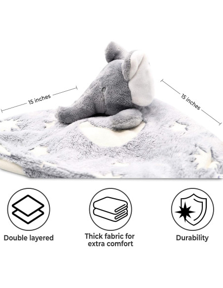 Manta de Seguridad Cree Grandes Sueños Elefante Gris 38x38 cm Manta de Seguridad Cree Grandes Sueños Elefante Gris 38x38 cm