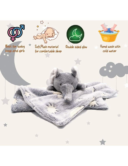 Manta de Seguridad Cree Grandes Sueños Elefante Gris 38x38 cm Manta de Seguridad Cree Grandes Sueños Elefante Gris 38x38 cm