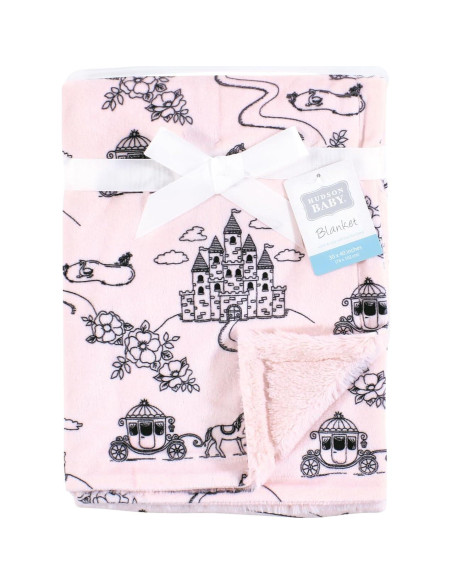 Manta de Felpa para Bebé Hudson Baby Princesa 76x102 cm Manta de Felpa para Bebé Hudson Baby Princesa 76x102 cm