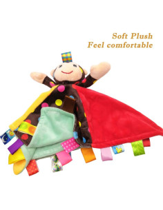 Manta de Seguridad Inchant Mono Colorido - Suave Peluche 33x33 cm 2