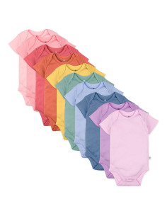 Bodies de Manga Corta Honestbaby 10-Pack 100% Algodón Orgánico