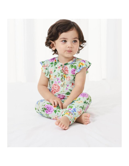 Mono sin mangas BambooBud para bebé 12-18 meses flores