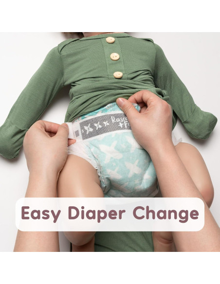 Conjunto Gown Anudado Suave para Recién Nacidos 0-3M