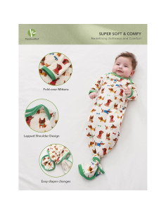 Saco de dormir unisex BambooBud 3-6 meses manga larga 2