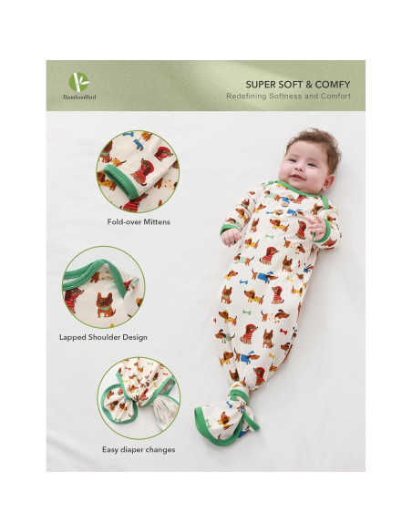 Saco de dormir unisex BambooBud 3-6 meses manga larga