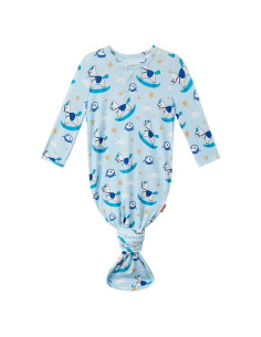 Bata de Bebé Recién Nacido Viscosa Bambú 0-3 Meses Azul