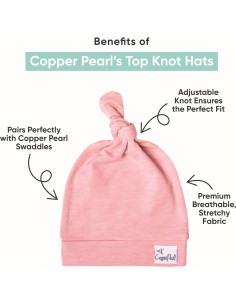 Gorro Beanie para Bebé Copper Pearl Midtown Ajustable 0-6 Meses 2