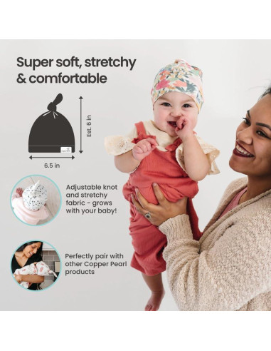 Gorro Beanie para Bebé Copper Pearl Midtown Ajustable 0-6 Meses