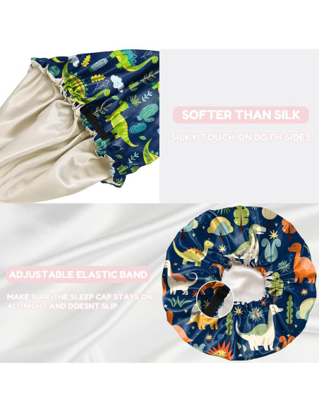 Gorras de Saten para Niños BHAHB - 2 Piezas Ajustables