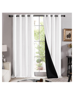 Cortinas Deconovo 100% Opacas Aislantes Térmicos 132x241 cm 2 Paneles