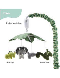Móvil musical de cuna The Peanutshell dinosaurios camuflaje 2