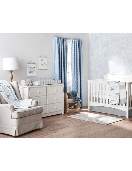 Cortina Blackout Lush Decor Bebé Estrella de Mar Azul 132x213cm