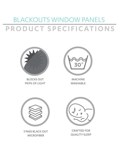 Cortina Blackout Lush Decor Bebé Estrella de Mar Azul 132x213cm