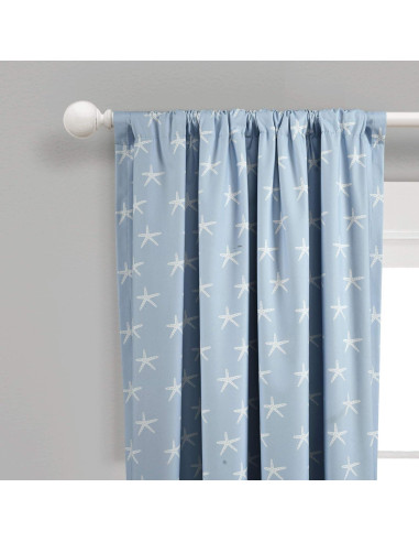 Cortina Blackout Lush Decor Bebé Estrella de Mar Azul 132x213cm