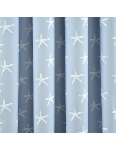 Cortina Blackout Lush Decor Bebé Estrella de Mar Azul 132x213cm
