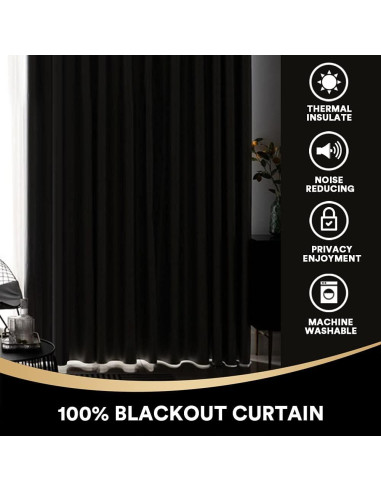 Cortinas Opacas PrinceDeco 132x213 cm Aislantes Energía Sage