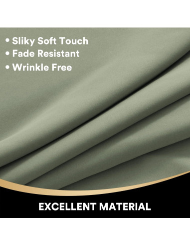 Cortinas Opacas PrinceDeco 132x213 cm Aislantes Energía Sage