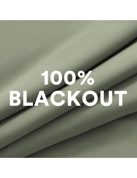 Cortinas Opacas PrinceDeco 132x213 cm Aislantes Energía Sage