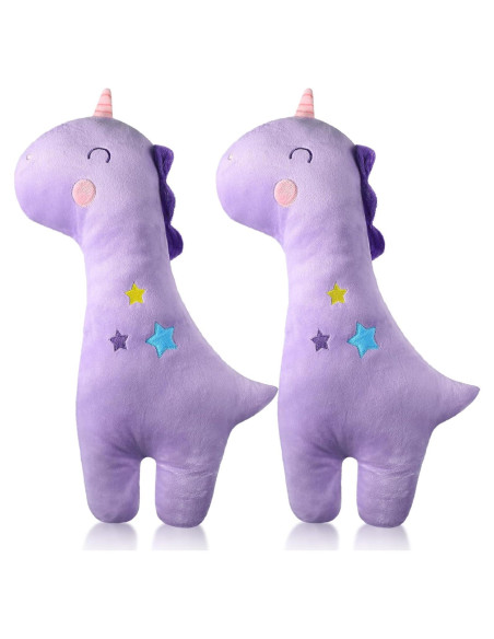 Funda de Almohada para Cinturón de Seguridad Niños Lenwen 2 Pcs Unicornio Violeta