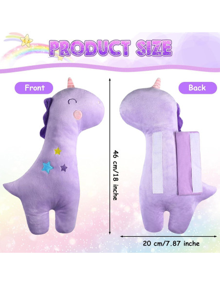 Funda de Almohada para Cinturón de Seguridad Niños Lenwen 2 Pcs Unicornio Violeta
