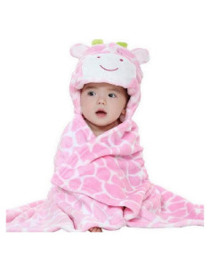 Manta con Capucha para Bebé Vauwmsr Rosa 65x100 cm Premium